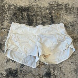 Women's lululemon size 6 shorts white color